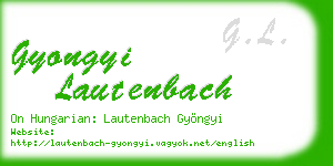 gyongyi lautenbach business card
